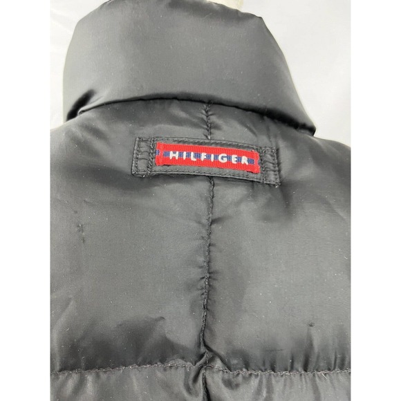 Tommy Hilfiger Black Puffer Jacket Juniors XL White Tag Early to Mid 00's - Picture 4 of 11